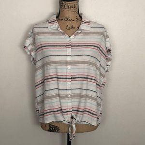 Weatherproof Vintage Tie Front Top